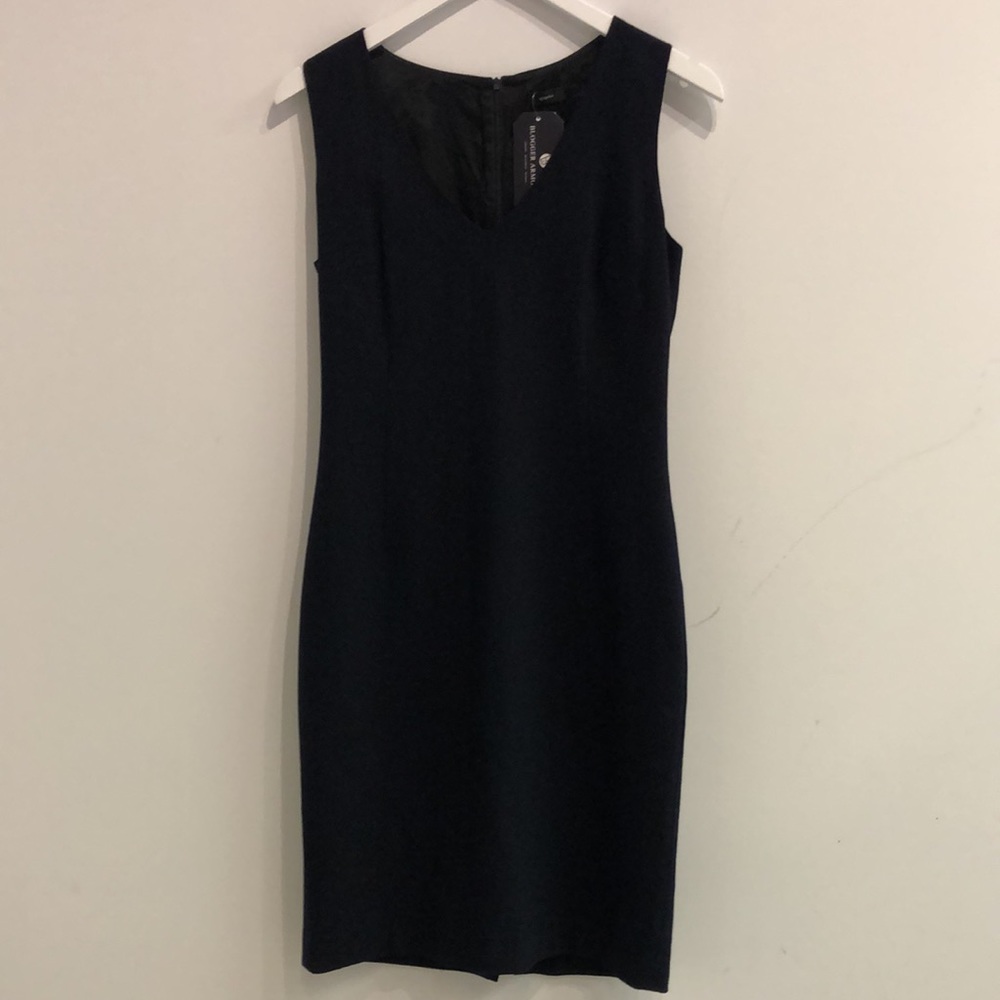 Joseph Navy Wool and Cashmere Sleeveless Midi Dress